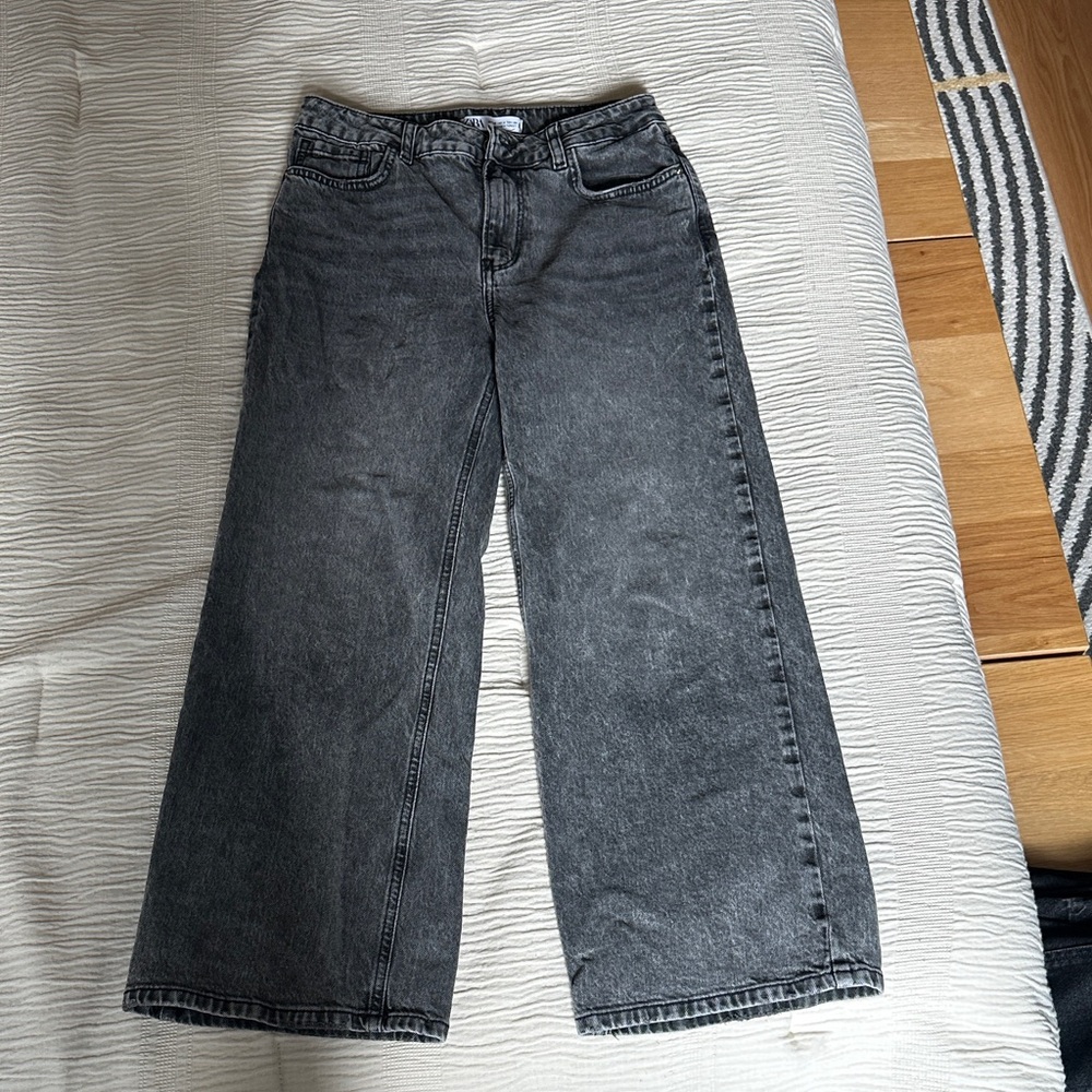 Zara Black Wide Leg Jeans